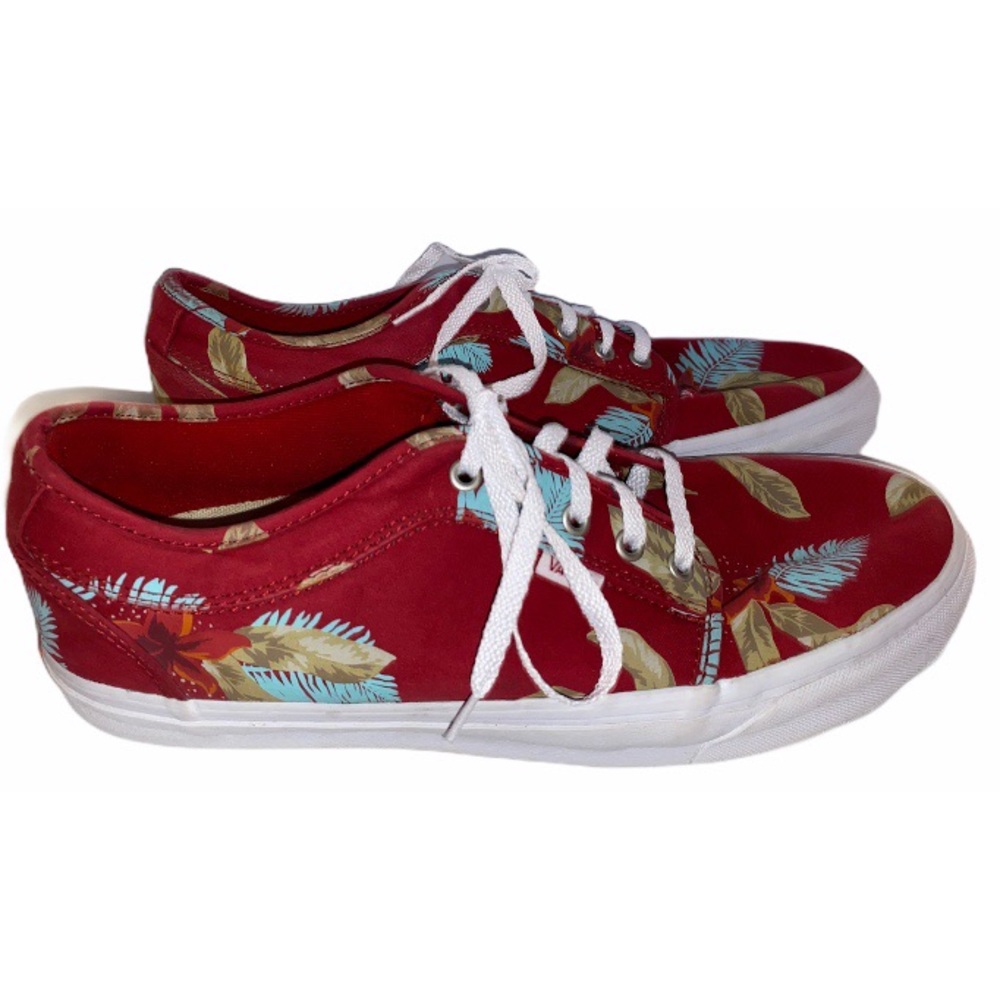 VANS CHUKKA OLD SKOOL RED Hawaiian ALOHA shoes